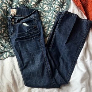 Dark wash low waisted Boot Cut Women's Jeans